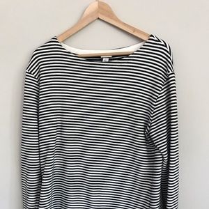 Striped long-sleeve blouse
